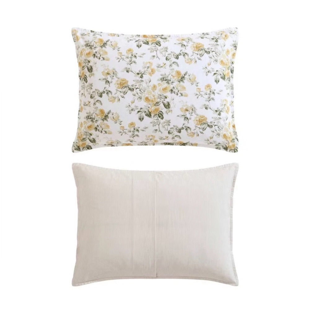7pc BONUS Comforter Sham Set Laura Ashley Roses Gold Full/Queen - Picture 5 of 7